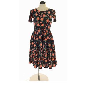 4/25 New LulaRoe Amelia Flare Dress Floral Print